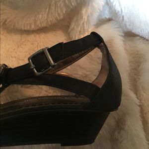 BCBG Shoes - BCBG Black Leather Sandals BCBG Shoes - BCBG Black Leather Sandals